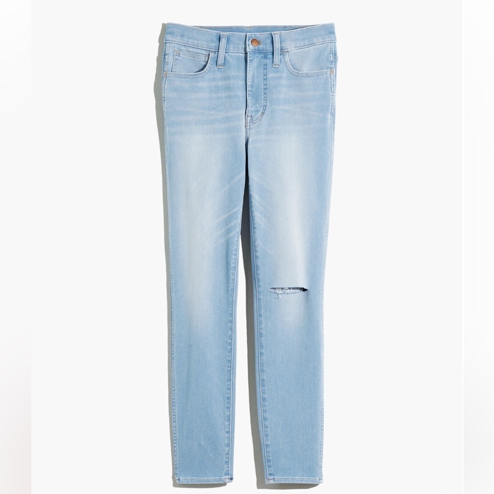 Madewell Light Blue High-Rise Skinny Jeans - Picture 4 of 15
